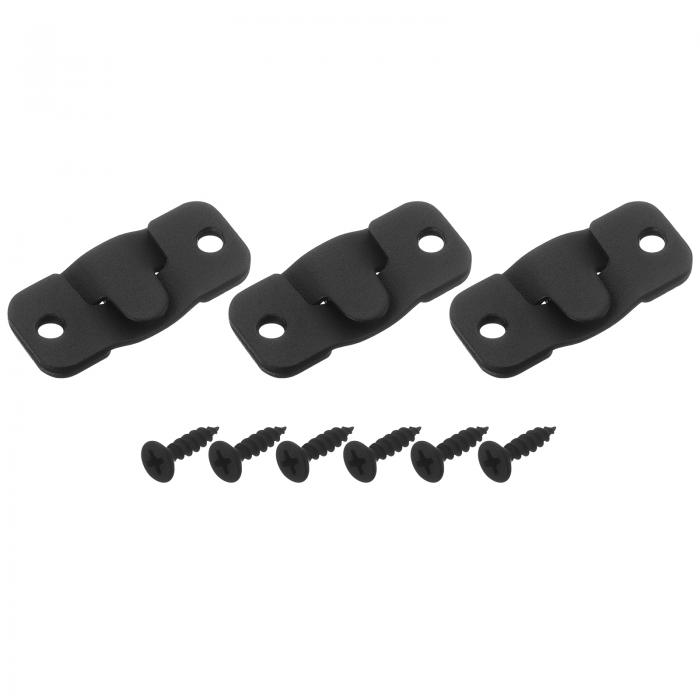 フラッシュマウントブ ラケット インターロックフォトフレームフック 壁掛け写真ハンガー ネジ付き 写真ディスプレイアート用 44x20 mm 黒 3セット