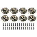 8個のハスプクラ スプラッチロック 29 x 27mm装飾用レトロボックストグルラッチメタルバックルハスプロック 宝石箱スーツケース工具箱木製ケース用 ブロンズ