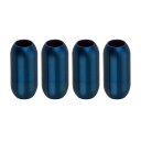 4個 5mmホールレザーコードバックル 19x9mmターンバックルコネクタネックレス 青のエクステンダーペンダントネックレス 財布ブレスレットチャ ームブレスレ...