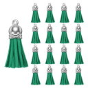 200個のキーチェーンタッセル クラフト用のバルクレザータッセル カラフルなタッセルペンダント アクリル空白 イヤリング キーチェーン ブレスレット 宝石メイキング ライト緑