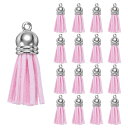 200個のキーチェーンタッセル クラフト用のバルクレザータッセル カラフルなタッセルペンダント アクリル空白 イヤリング キーチェーン ブレスレット 宝石メイキング ピンク