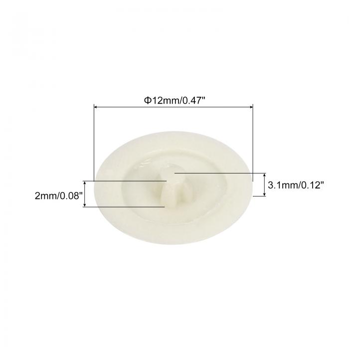 160個のねじキャップカバー 12mmの防水プラスチック製ねじ飾りキャップ カムロックナット用自己攻釘ねじ パールホワイト [3]