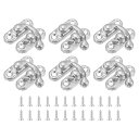 6個のヴィンテージロッククラ スプ 23 x 26mmミニスイング アームクラ スプラッチラッチラッチフックハスプ 宝石ボックススーツケースツールボックス木製ケ...