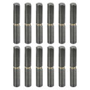 バ レルヒンジ溶接 80x13.5 mm (LxD) 炭素鋼 溶接可能 取り外し可能 バ レルヒンジ 金属ゲートスイングドアトレーラーランプ用 7 mmピン外径 12個