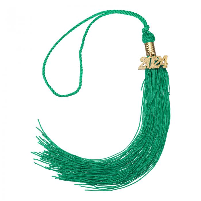 2024年卒業タッセル 2024年 金色装飾付き卒業帽タッセル DIY用 卒業式やパーティー ため 記念品 卒業帽 装飾 緑