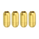 4個 5mm ホールレザーコードバックル 19x9mm ターンバックルコネクターネックレス 金色エクステンダーペンダントネックレス 財布ブレスレットチャ ームブ...