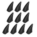 10セット キャットクロース パイ ク 17 x 12mm 角ねじリベット 革工芸用金属ねじ付きスタッズ パンクスタイルDIY衣類アクセサリー用 光沢黒(4)