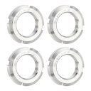 M33 x 1.5mm - 4個セットの保持用4つのスロット付き丸ナット - さまざまな転がり軸受 産業分野 シルバー用の304ステンレス鋼丸形ロックナット