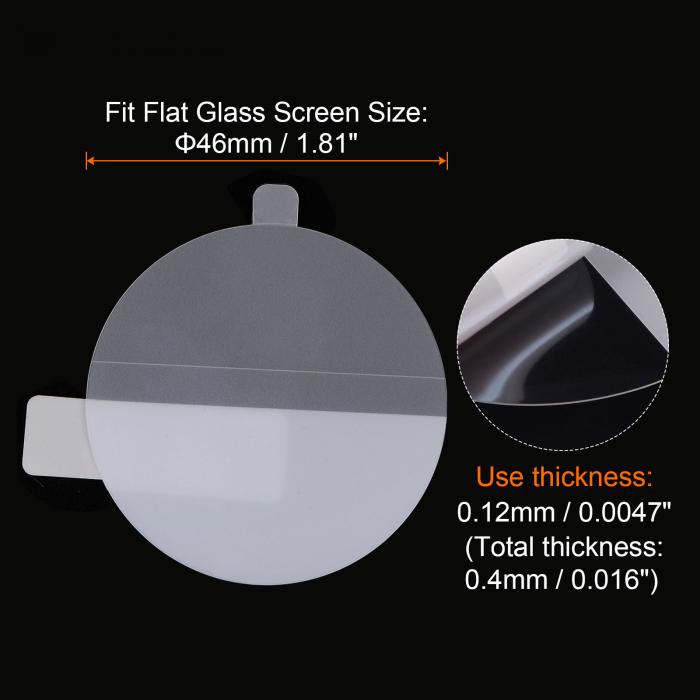 2枚のウォッチガラス画面保護フィルム46mm HD高精細アンチスクラッチ防水超薄型TPUユニバーサルスマートウォッチ画面保護フィルムクロスステッカースクレイピングカード付き