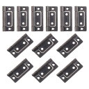 12個 2x1インチ ドアヒンジ ノンモーティス ノーノイズ バイフォールド ドアヒンジ プレート加工 キャビネット 家具 ウィンドウ ワードローブ用 レッドブ...
