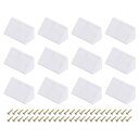 20個 90度プラスチックコーナーブレース 20x42x20mm 棚直角ブ ラケット ネジ付き キャビネット 食器棚用 ホワイト