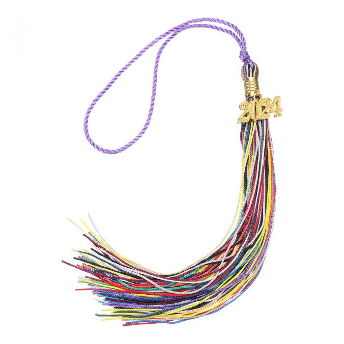 2024年卒業タッセル 2024年金装飾付き卒業キャップタッセル DIY用 卒業式パーティー式典記念品 卒業帽子デコレーション マルチカラー