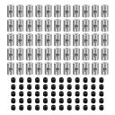 100個のピンバックロ ック ピンロックピンキーパー ロック クラ スプ ロックピンキーパーバック ロックピンバック 銅製ピン(9mmx6mm シルバートーン)
