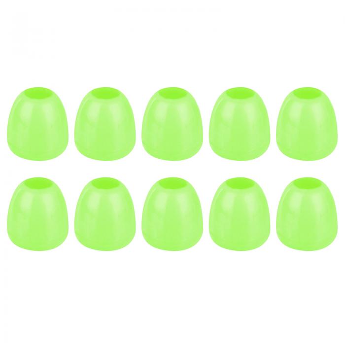 20個入りプラスチックベルエンドストッパー 衣類バックパックドローストリング用ロープファスナー 緑