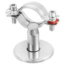 パイプサポート ステンレス鋼パイプサポートぶらけっと 直径38mm パイプチューブ用 ネジ付き調整可能なパイプストラップクランプ