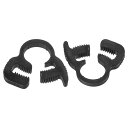 2個 プラスチック製6.1-6.6ミリメートル 0.24-0.26" 内径調整可能 複数 ラチェットチューブクランプ 家庭用 黒