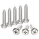 プラス六角ワッシャーセルフタッピングねじ M5 x 25mm 304ステンレス鋼六角フランジシート金ねじ 40個(4)