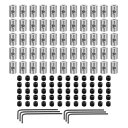 100個のピンバックロ ック ピンロックピンキーパー ロック クラ スプ ロックピンキーパーバック ロックピンバック 銅製ピン 10個のレンチ付き(9mmx6mm シルバートーン)