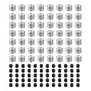 100個のピンバックロ ック ピンロックピンキーパー ロック クラ スプ ロックピンキーパーバック ロックピンバック 銅製ピン(6mmx5mm シルバートーン)