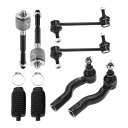 X AUTOHAUX 8個のフロントサスペンションキット インナーアウタータイロッドエンド フロントスウェイバーリンク ブーツ付き Mercuryに対応 Mil...