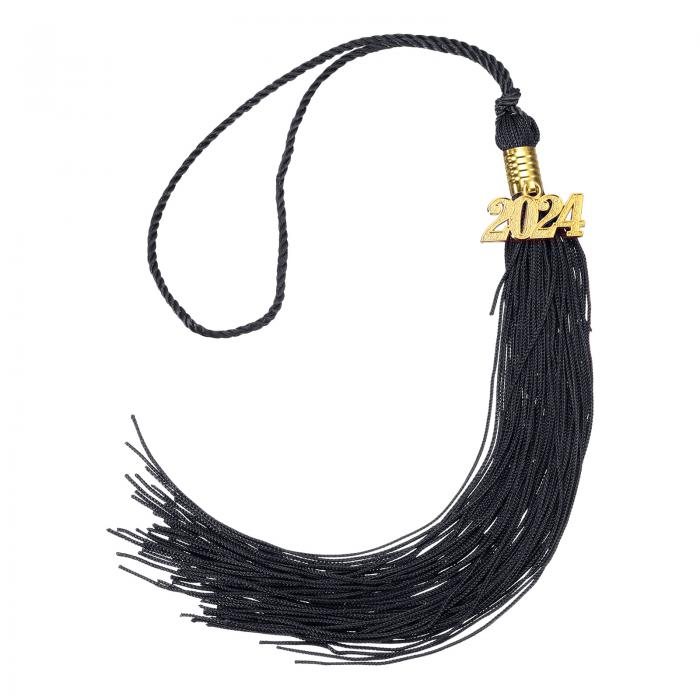 2024年卒業タッセル 2024年 金 装飾付き卒業帽タッセル DIY用 卒業式 パーティーや式典 ため 記念品 卒業帽 装飾 黒