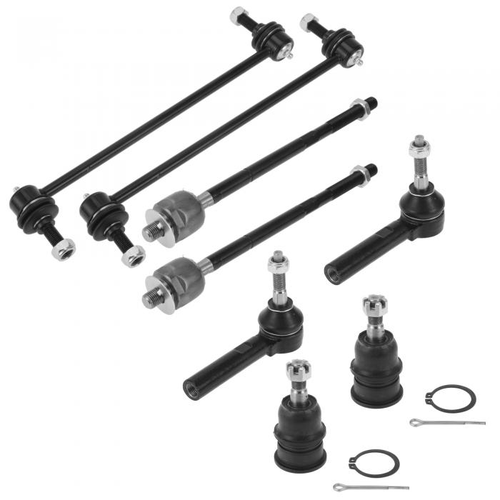 X AUTOHAUX Dodgeに対応キャラバン2001-2007用のフロントサスペンションキットインナーアウタータイロッドエンドフロントスウェイバーリンクロワーボールジョイント Dodgeに対応グランドキャラバン2001-2007用