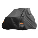 X AUTOHAUX UTVカバー Polarisに対応RZR XP 1000スポーツ用 防水サイドバイサイドカバー アウトドア用日光雨保管保護 210D-PU ブラック 304x163x181cm(2)