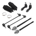 X AUTOHAUX ダッジに対応ダート2013-2016用インナーアウタータイロッドエンドフロントスウェイバーリンクブーツ付き8個セット