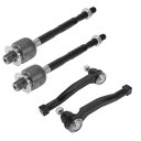 X AUTOHAUX スズキに対応スイフト+2004-2009 シボレーに対応アベオ5 2006-2011用の4個のフロントインナーアウタータイロッドエンドキットサスペンションステアリングタイロッドエンドドラッグリンク