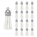 200個のキーチェーンタッセル クラフト用のバルクレザータッセル カラフルなタッセルペンダント アクリル空白 イヤリング キーチェーン ブレスレット 宝石メイキング ホワイト