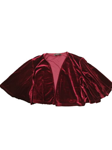 Allegra K カーディガン ボレロ ジャケット ベルベット ベルスリーブ 無地 前開き クロップド シュラグ レディース ダークレッド M Allegra K カーディガン ボレロ ジャケット ベルベット ベルスリーブ 無地 前開き クロップド シュラグ レディース ダークレッド M