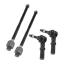 X AUTOHAUX ダッジに対応 ラムに対応 1500 2002-2005用のフロント内外タイロッドエンドキットサスペンションステアリングタイロッドエンド4個