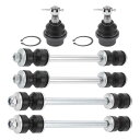 X AUTOHAUX Fordに対応エク スプローラースポーツトラック2007-2010用の6個のフロントサスペンションキットフロントリアスウェイバーリンクロア...