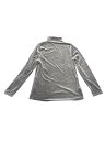 Allegra K 長袖シャツ ベーシックブラウス トップス モックネック 伸縮性 ベルベット タートルネック レディース グレー XL(4)