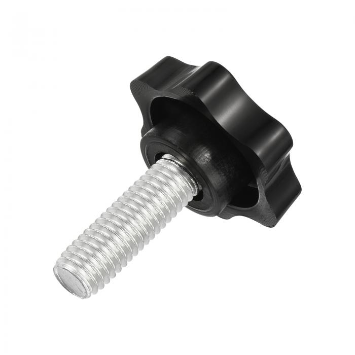 スターノブ1個 M10x30mmプラスチック六角形クランプハンドルスクリューノブ ベース交換用手締めスタースクリューノブ