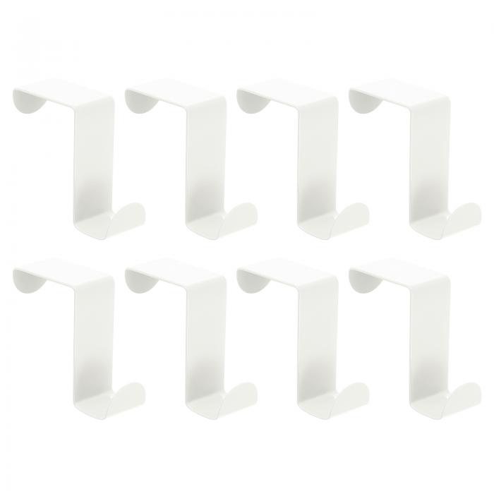 ドアフック 8個 - ステンレス製ドアハンガーフック S字フック 洋服 帽子 タオル掛け(ホワイト)