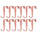 ドアフック 炭素鋼 キャビネットドアシングルフック 金属製ドアハンガー 家庭キッチン装飾用 レッド 12個