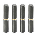 バ レルヒンジ溶接 60x11.5 mm (LxD) 炭素鋼 溶接可能 取り外し可能 バ レルヒンジ 金属ゲートスイングドアトレーラーランプ用 6 mmピン外径 4個