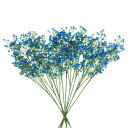 25個 偽 ギプソフィラ人工花 ブルク PU人工花 枝と茎 ウェディングブーケ 花 アレンジメント ホームデコレーション ダークブルー