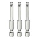 3個セット ボールエンド六角スクリュードライバービット 4mm(H4.0)サイズ 1/4