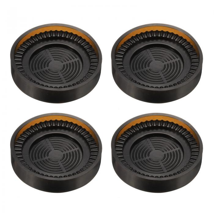 4個入りのゴム製家具用キャスターカップ丸い椅子脚床保護具 ノンスリップ家具パッド フェルトパッド付..