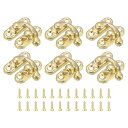 6個のヴィンテージロッククラ スプ 23 x 26mmミニスイング アームクラ スプラッチライトラッチフックハスプ 宝石ボックススーツケースツールボックス木製ケ...