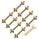 カウンタートップコネクタ テーブルファスナー家具接続キット テーブルトップ ベッドブッチャーブロック カウンタートップの接続用 8 mm x 100 mm 8セ...