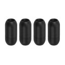 4個 5mm ホールレザーコードバックル 19x9mm ターンバックルコネクターネックレス 黒エクステンダーペンダントネックレス 財布ブレスレットチャ ームブレ...