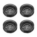 4個セット ゴム製家具用キャスターカップ ラウンドチェア脚床保護具 非滑り家具パッドグリ ップストッパー ハードウッドフロア用 グレー (0.8 - 1.6