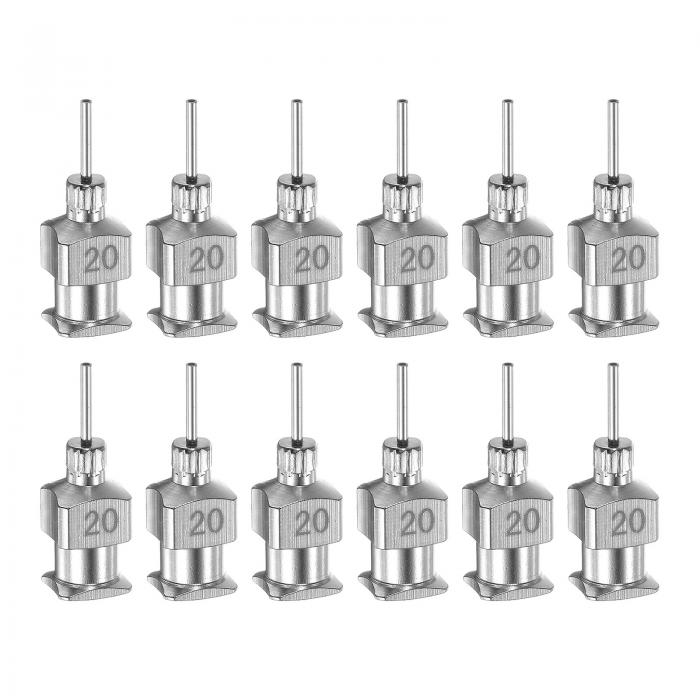 12個20ゲージステンレス鋼ディスペンシングニードル 1/4