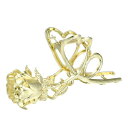 VOCOSTE メタルローズ ヘアピン ヘアクリップ 髪留め 大きめ シンプル ヘアアクセサリー 日常用 通勤 宴会 結婚式 1個 金色