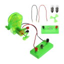 PATIKIL DIY 発電機モーターセット 2 セットミニハンド発電機モーターキット 電球ランプホルダー付き手回し発電機科学 LED 電球風車用
