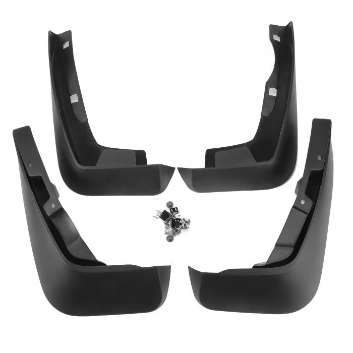 VekAuto ジャガーに対応F-Pa-Ce 2016-2020用1セットのマ ッドフラップスプラッシュガード耐久性のあるTPO PPブラックフロント＆リアサイドマ ッドガードとマウントアクセサリー付き