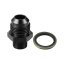 Hihaha オイルコールドジョイント 自動車用 ワッシャー付き フューエルアダプタ / M20x1.5 12AN 1個 黒(2)